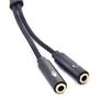 Cable 3.5mm Female Headphone Jack Y Splitter Cable 1 Male to 2 Female Cable Converter AUX Cable
