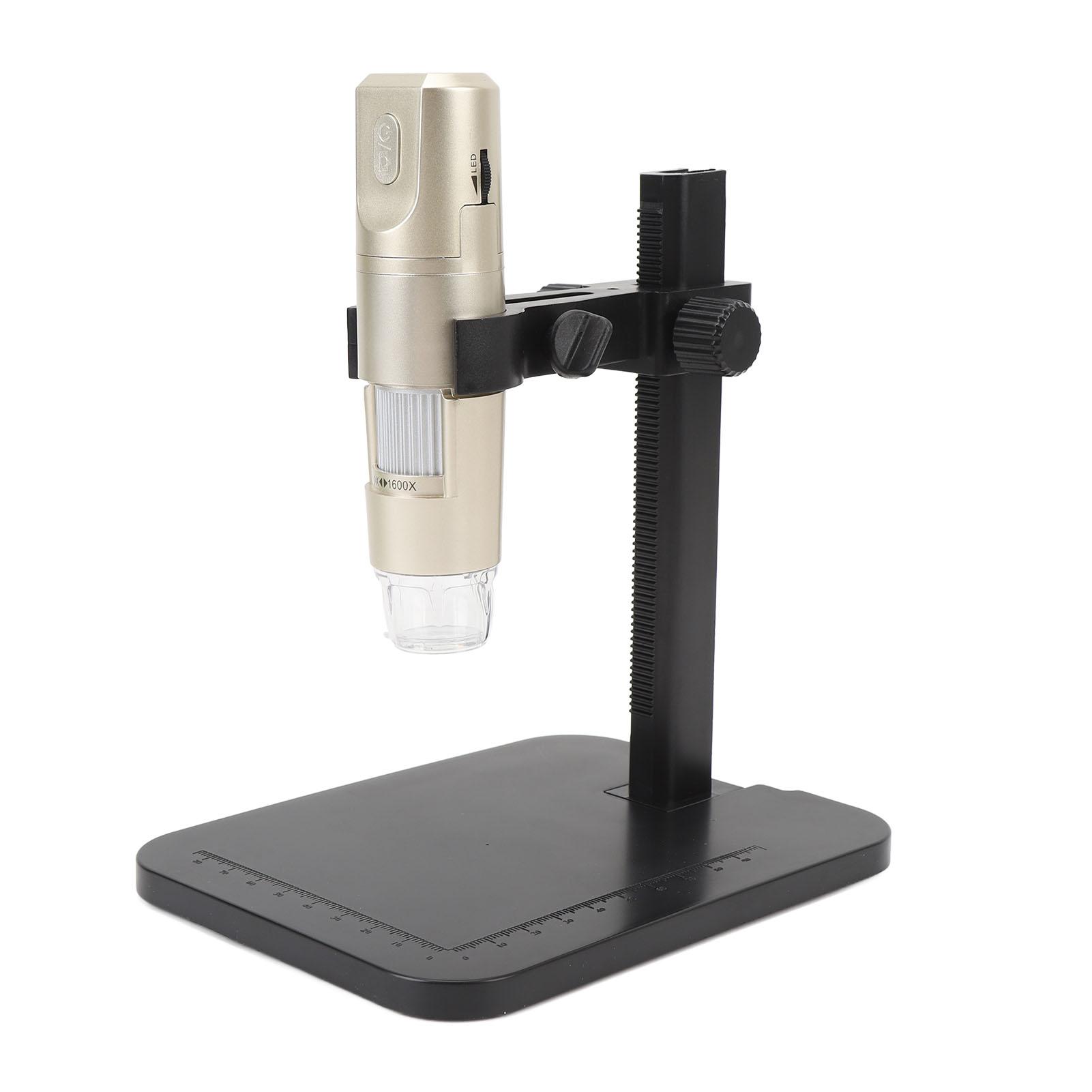 

Беспроводной цифровой микроскоп 0-1600X WiFi USB цифровой ручной микроскоп с 8 светодиодными лампами и