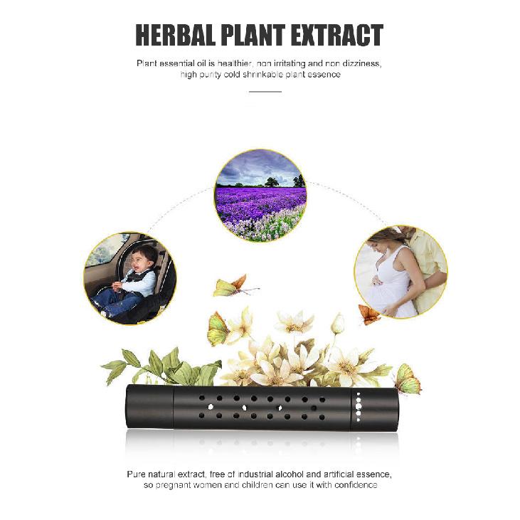Car Fragrance Custom Vent Clip Cylindrical Essential Oil Car Diffuser Vent Clip with 5 Refill Sticks for Auto Office Kitchen Air Fresheners 2