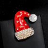 Snowman Christmas Drip Corsage Rhinestone Clothing Accessories Brooch