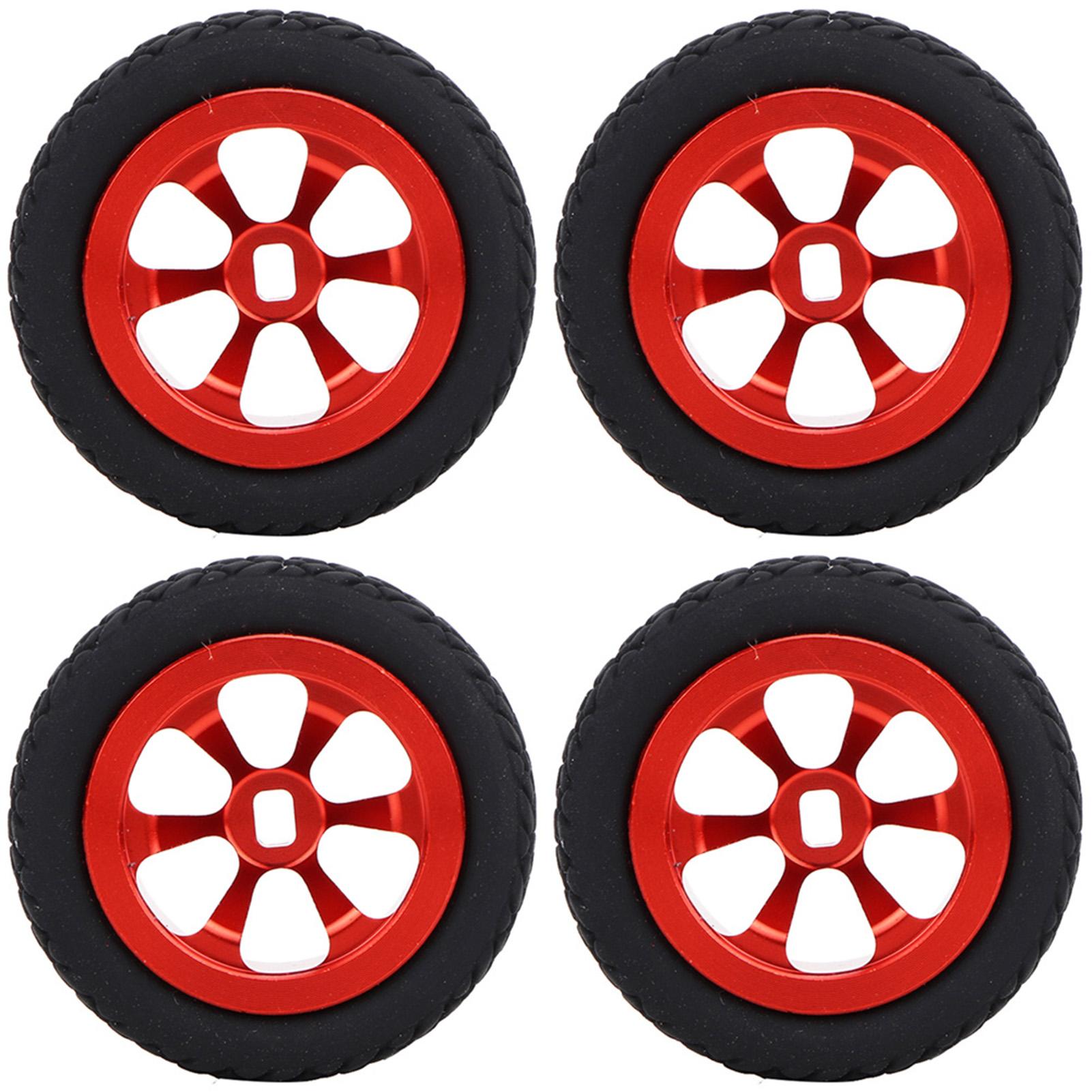 

4 шт. Аксесуари для моделі радіокерованої машини Підходять для WLtoys 128 K98953 RC Алюмінієві шини(Червоний)