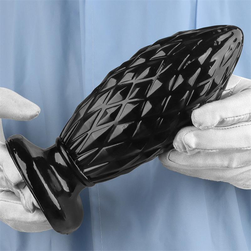 Super Large Black Stimulating Soft Anal Plug Suction Cup Anal Sex Supplies Adult Toys
