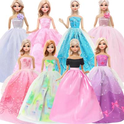 Pretty Princess Ball Gowns Party Dresses for 30cm Doll Clothes Wedding Bride Outfits (NO DOLLS)