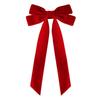 10 Inch Pre-made Red Christmas Tree Bow, Red Velvet Ribbon Bow, Christmas Tree Decoration Bow, Pre-made Bow, Souvenir Gift Bow