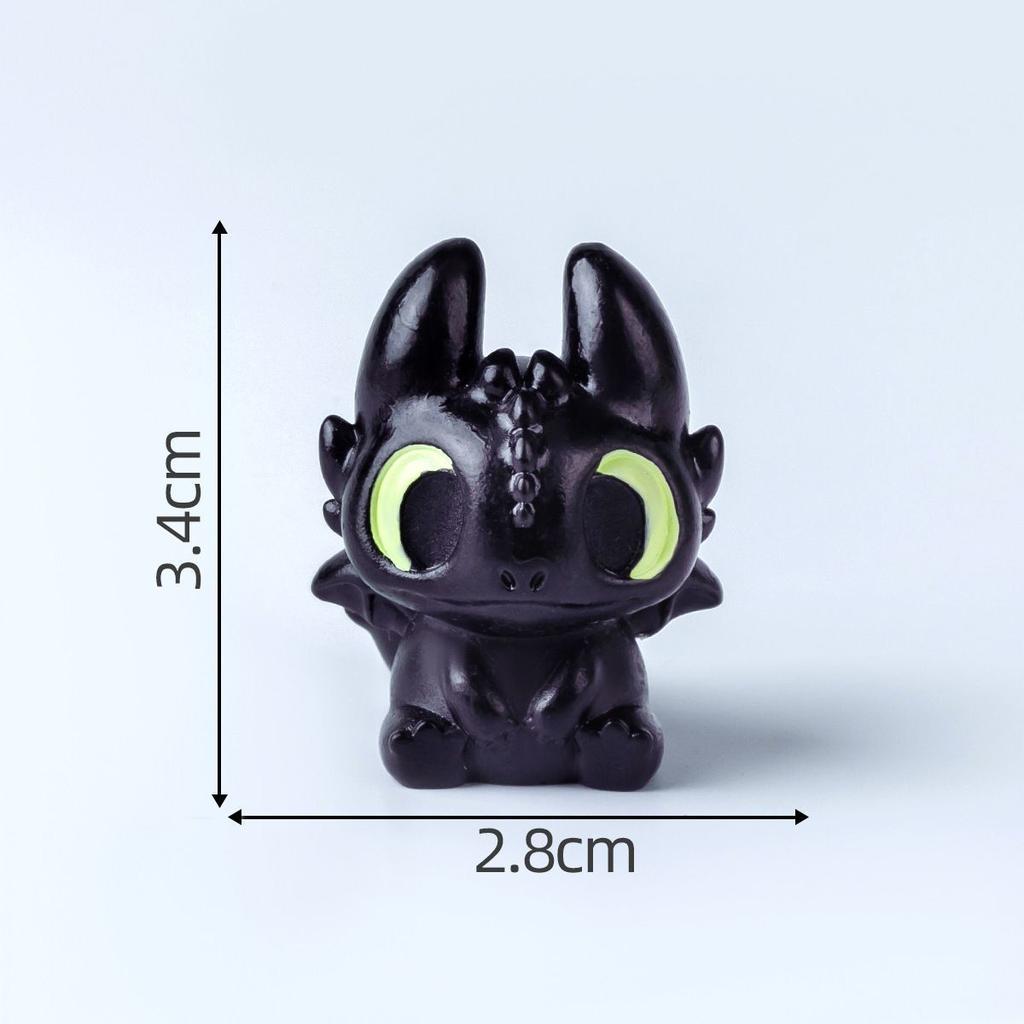 Dragon Taming Master Cartoon Toothless Couple Cute Grain Doll DIY Decoration Accessories Car carried Desktop Small Ornament