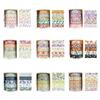5 Rollen Frühlingsblumen Washi Tape Mehrfarbig DIY Scrapbooking Dekoratives Klebeband Selbstklebend Verpackung Künstlerisches Klebeband