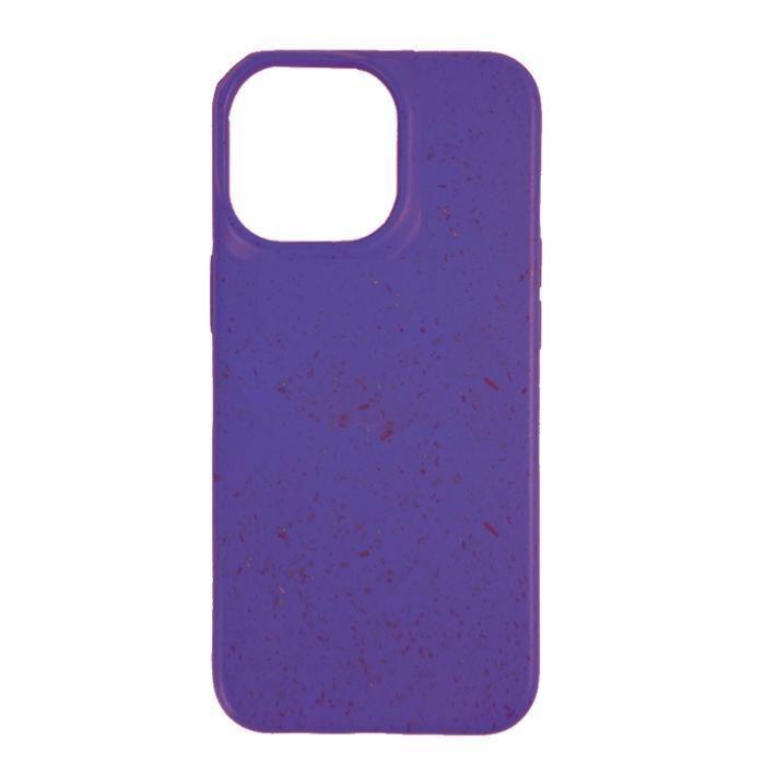 Coque biodégradable - iPhone 15 Pro Max - Violet - Écologique - Paille de blé