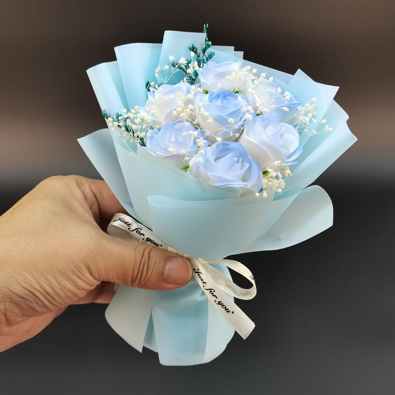 Mini Bouquet Seifenblumen: Konservierte Rosen für Abschlussfeiern, Dekorationen & Gastgeschenke