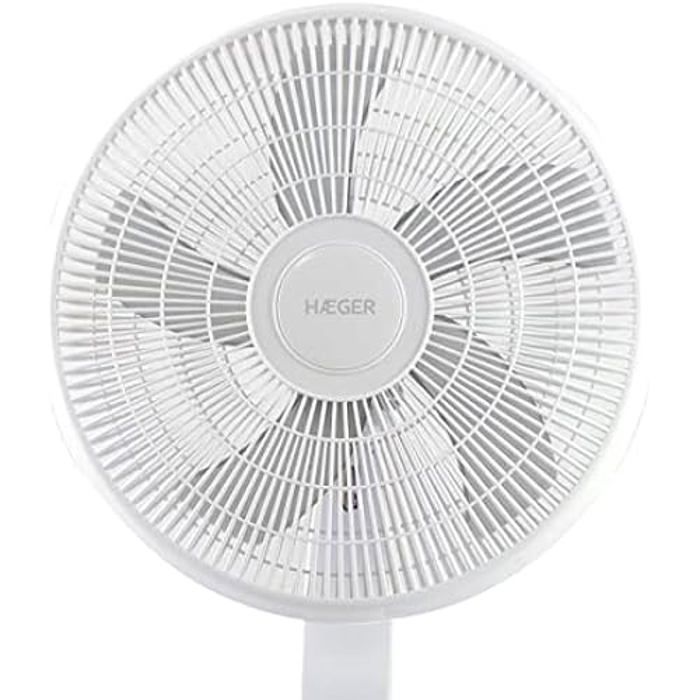 Ventilateur Sur Pied - HAEGER - Smooth Wind - 5 Pales 40 Cm - 45W - Oscillation 90°