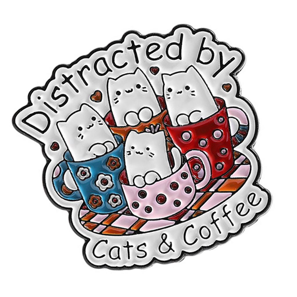 Playful Alphabet Cat Design Enamel Brooch Lightweight Durable Alloy Pet Accessory Lapel Pin Charms For Pets Lovers