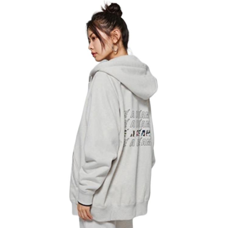 Li Ning Sweatshirts Unisex Gray Hooded Moderate Other AWDSI35-2