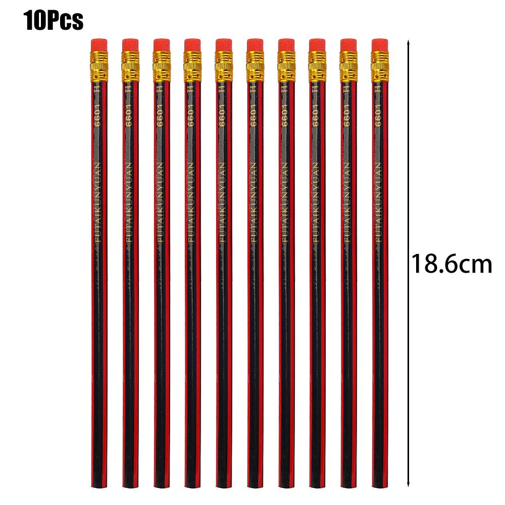 40/30/10PCS Wooden Lead Pencils with Eraser Student Children Painting Drawing Hexagonal Grip Pencil School Office Stationery