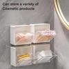 Plastic Wall Mounted Storage Boxes Dustproof Bathroom Organizer for Cotton Swabs Makeup Adhesive Small Jewelry Holder Box