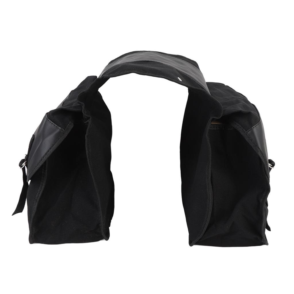 Motorcycle Saddlebags Travel Luggage Bag Waterproofing Canvas PU Leather Bike Rear Seat Bag for Cycling Traveling