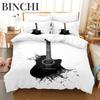 Music Black White Duvet Cover Collections Comforter Bed Queen King Size Musical Instrument Piano Bedding Collection Teen Adult Bedroom Decor