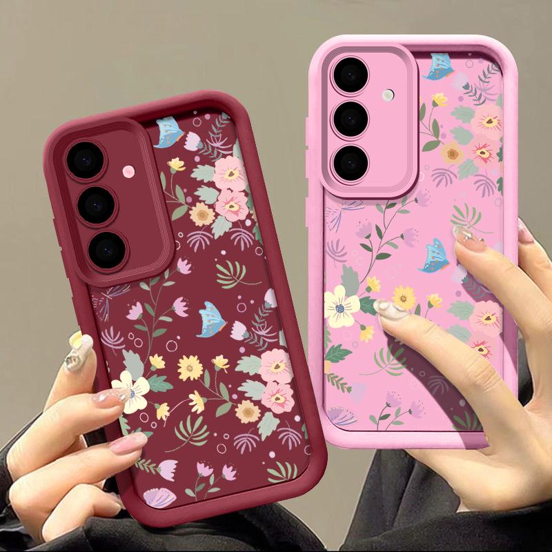 

Красочный цветок для Samsung S24 S22 Ultra Plus S23 S21 Fe A55 A54 A53 A52 A35 A34 A33 A25 A15 A14 5g противоударный силиконовый мягкий тонкий чехол Samsung A15 5G чёрный