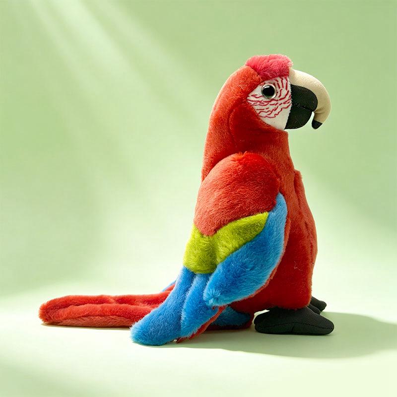 Pink Macaw Parrot Plush Toy - Realistic Small Bird Doll for Children