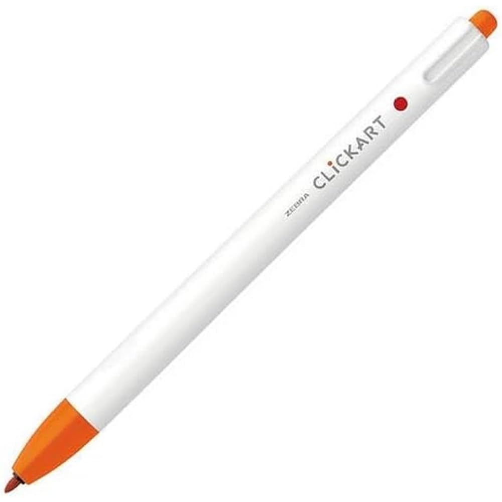 zebra knock water-based color pen clicker red orange wyss 22 ror