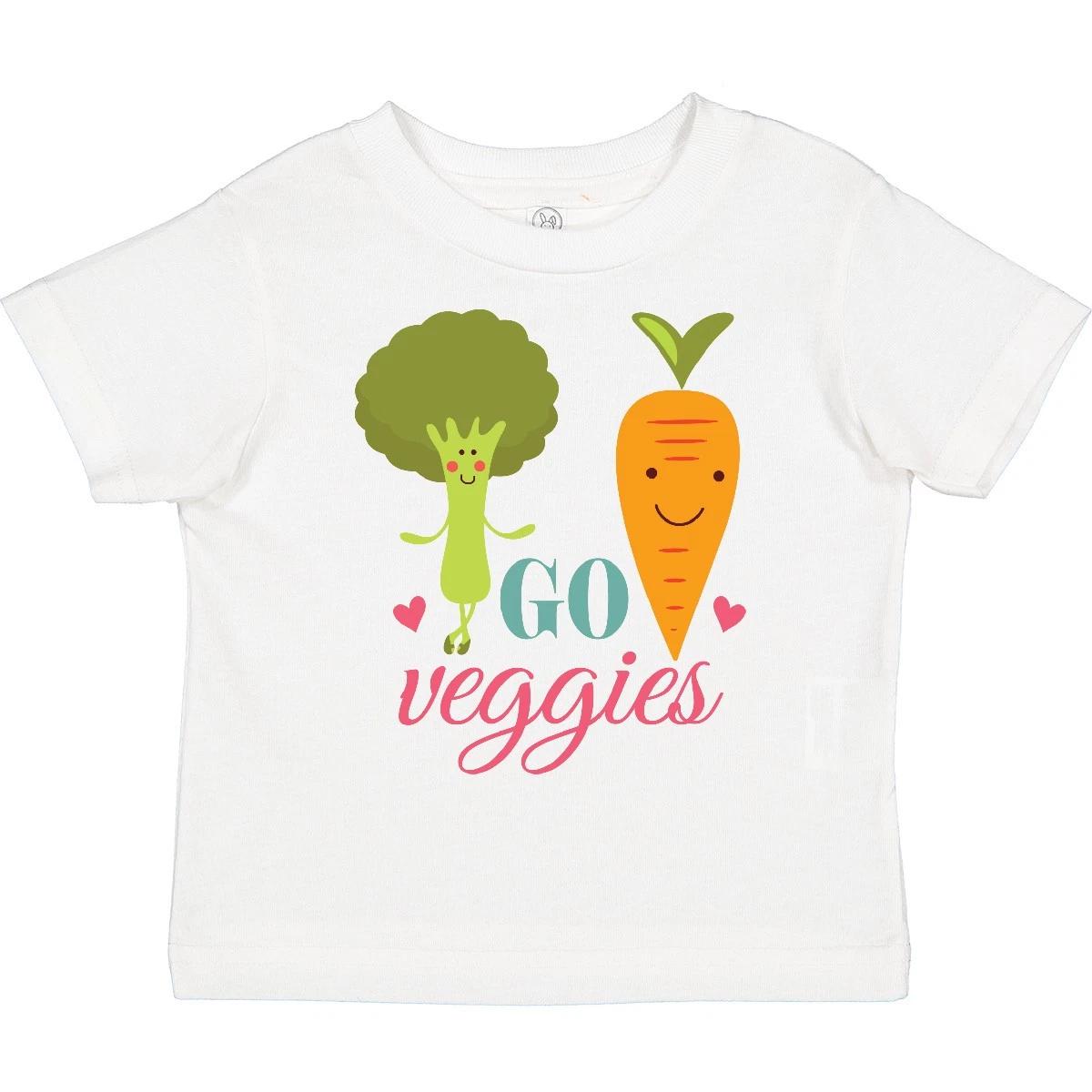 Inktastic Vegan Go Veggies Vegetarian Toddler T-Shirt Healthy Food Vegetables 130