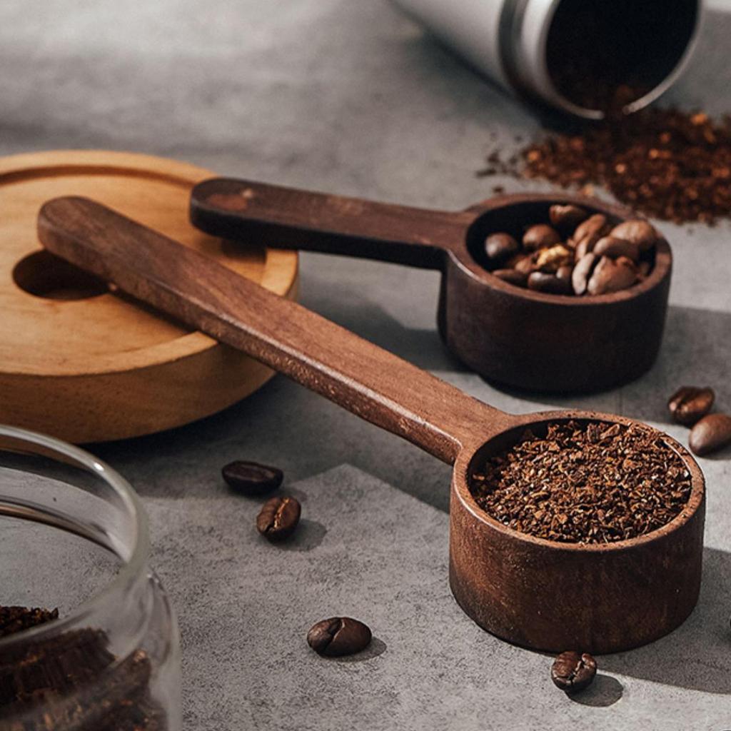 Wooden Measuring Spoon Set Black walnut coffee bean spoon solid wood measuring spoon Wooden Measuring Tablespoon Coffee Scoop