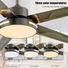 IRALAN Modern Ceiling Fan Lamp With 3-Color Temperature Adjustment Low Noise Easy Installation Suitable For Bedroom Office Decor