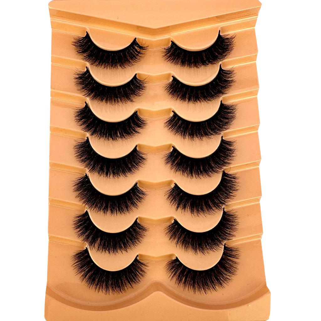 NEW 7pairs Fake Eyelashes Thick Long False Eyelashes Dramatic Lashes 3D Faux Mink Eyelashes Full Lashes Makeup