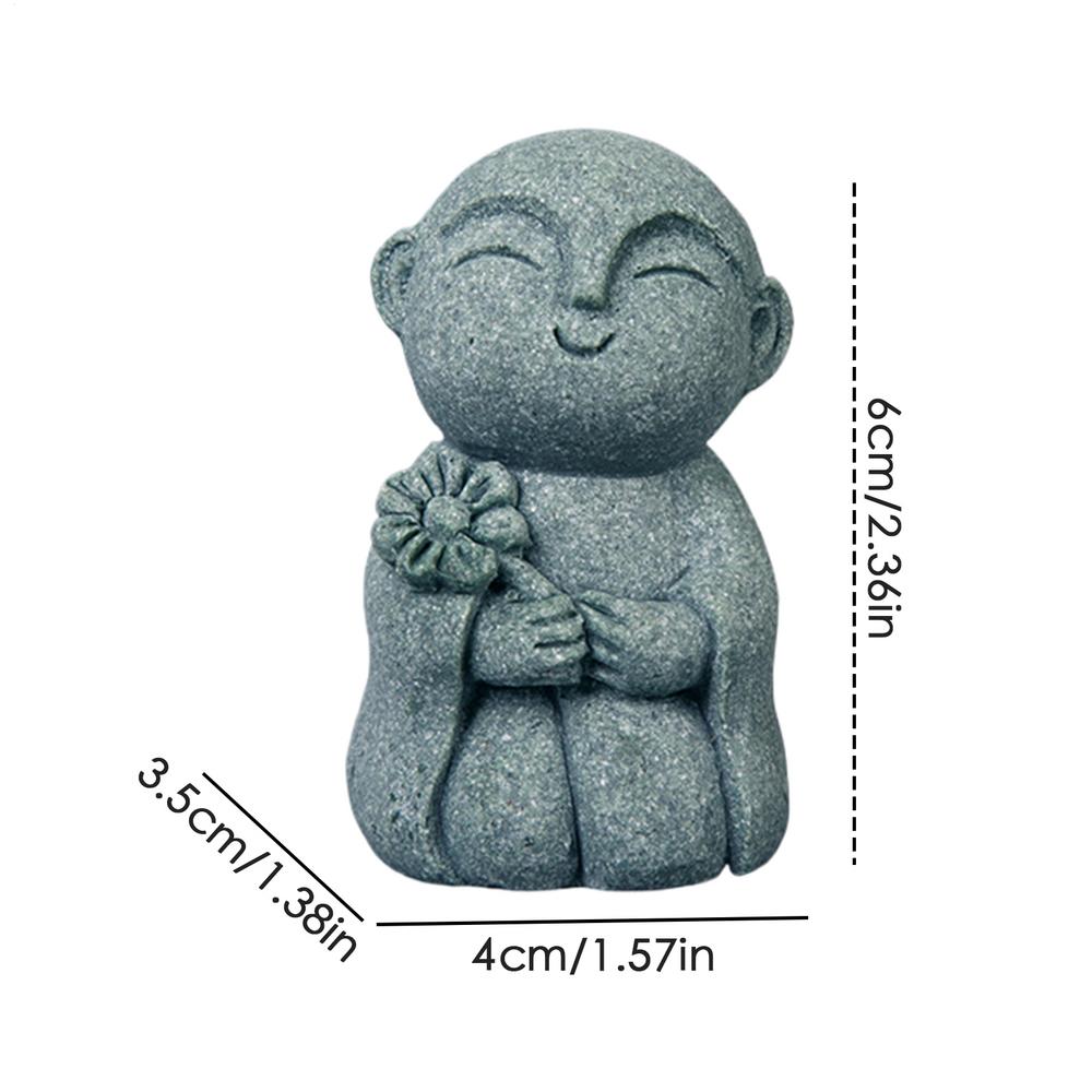 Monk Buddha Statue Stone Monk Statues For Garden Adorable Zen Decoration Spiritual Sculpture For Relaxation Meditation Room Home