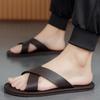 Summertime Mens Slide Shoes British Outside Flat Flip-Flops Leisure Slide Shoes Indoor Home Mens Breathable Sandal Shoes Anti-Skid Sandal Shoes 46