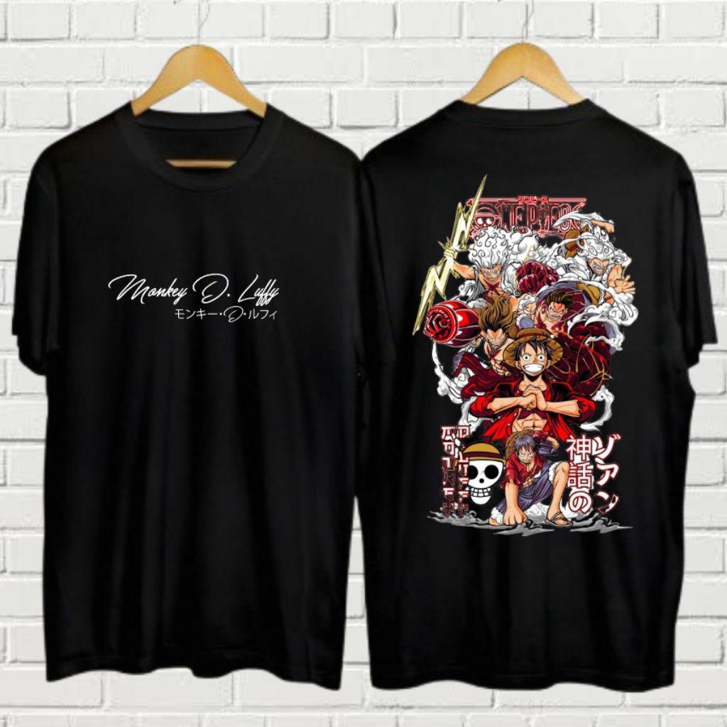 One Piece Japanese Anime Print Unisexs Cotton Tshirt Streetwear 2026 Summer Round Neck Tops Unisex Women Clothes Tee Overside