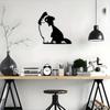 Metal Dog Silhouette Wall Art Black Rustproof Coating Home Decor Living Room Bedroom Kitchen Gift Dog Lovers