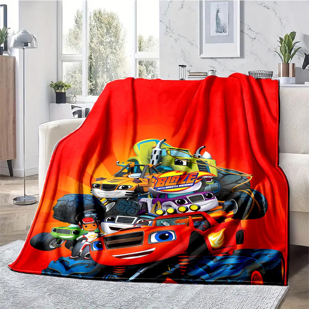 Truck Theme Printed Blanket - Perfect for Couch, Bed, Travel & Outdoor Use | Machine Washable, Cozy & Durable.