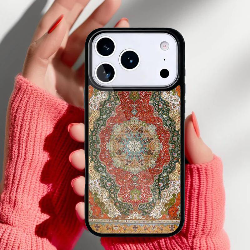 

Persian Carpet Floral Phone Case for iPhone 17 Air 16e 15 14 13 Pro Max Back Cover for 12 11 Pro Coque iPhone17 Pro Max