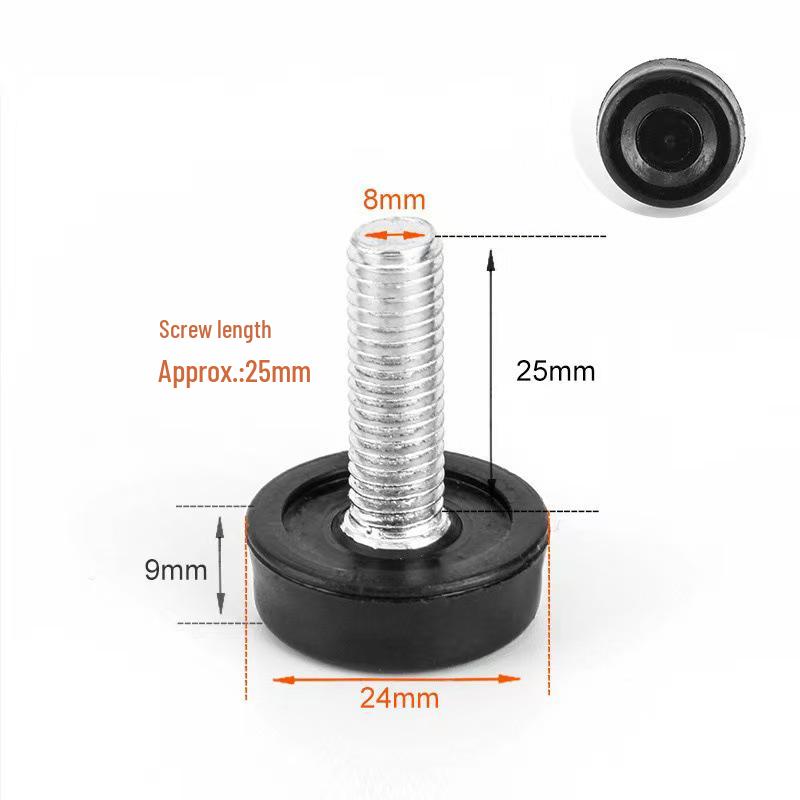 Adjustable Furniture Heightening Foot Pad (M6/M8/M10) – Screw Base for Shelves