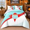 Printed 3Pcs Bedding Set Celta Vigo FC Pattern Bed Sheet Pillowcase For Bedroom Decor