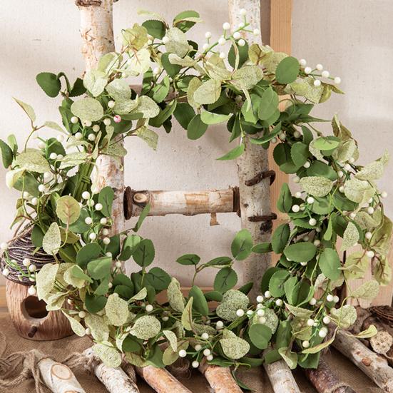 

Имитация цветочной гирлянды, неувядший реквизит для фотографий, прозрачная текстура, висит передняя дверь, зеленые листья, полезно, создает жизненную силу