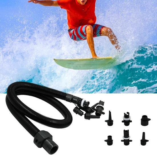 Truee Adattatore Per Pompa SUP – 5 Ugelli – Gomma E Lega – Per Gonfiare Paddle Board, Canoe, Materassini
