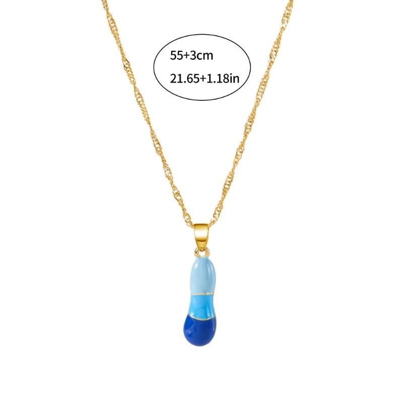 Personalized Colorful Letter Alloy Necklace Adjustable Chain Everyday Wear Letter Pendant Chokers For Women Unique Gift