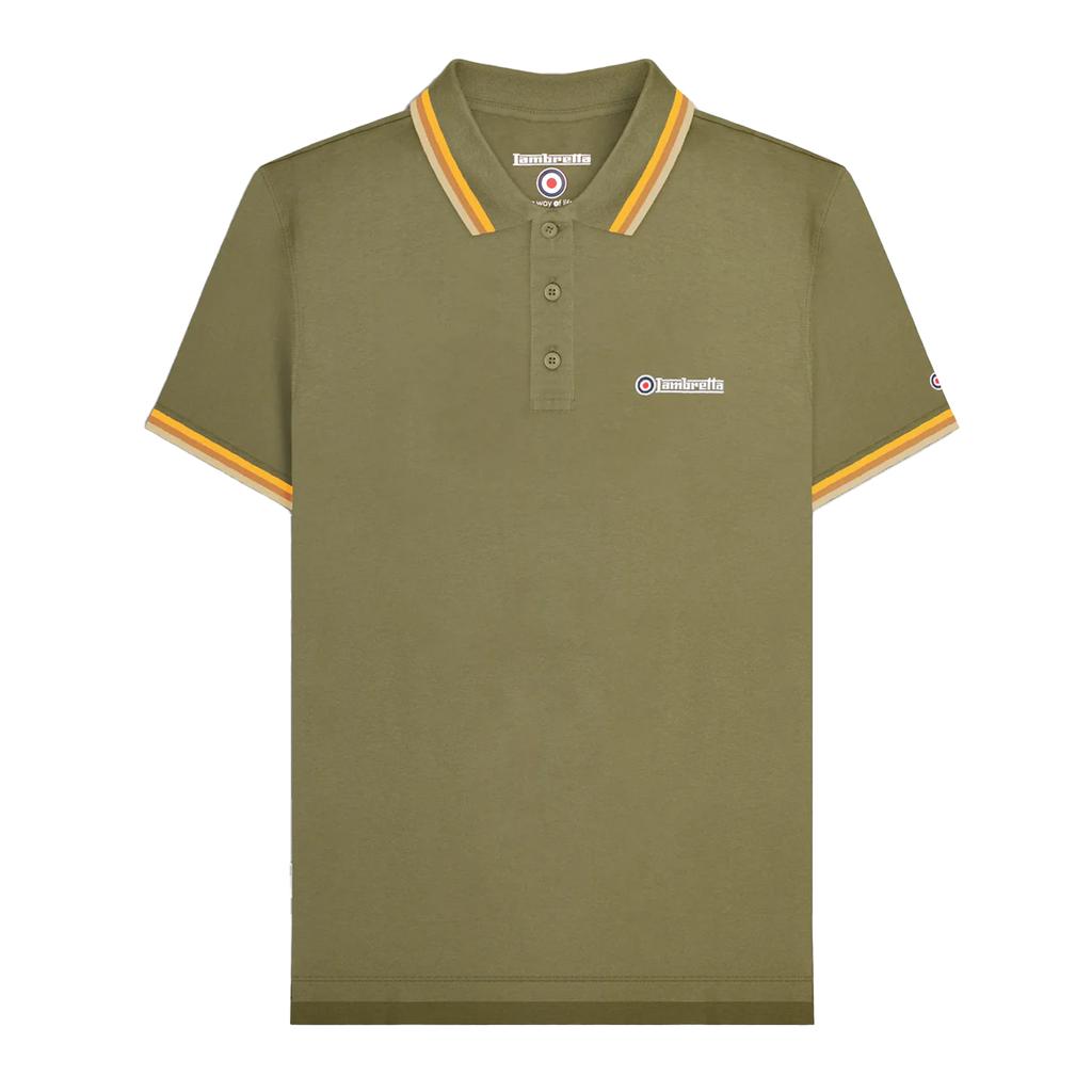 LAMBRETTA Mens SS25 Triple Tipped Polo Shirt