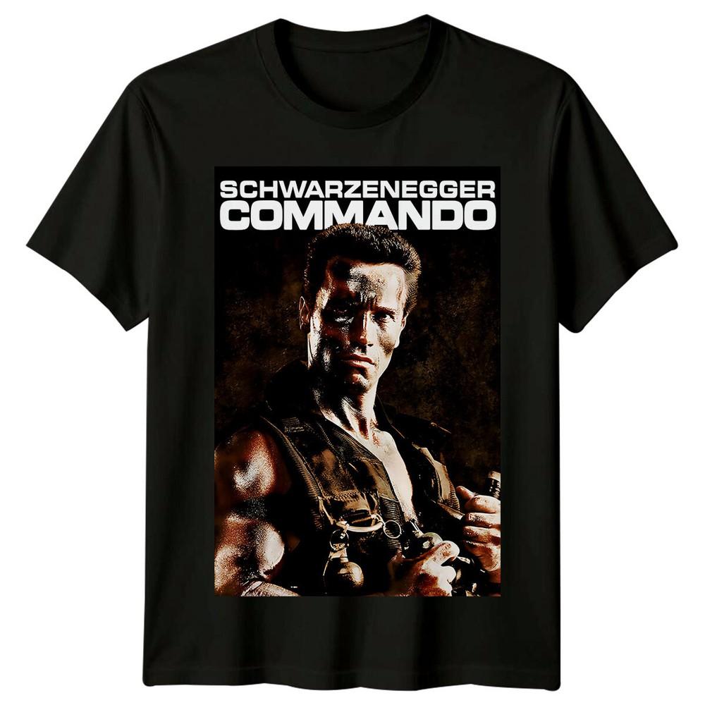 Kommando (1985) Vom Filmposter inspiriertes T-Shirt Retro 80er Jahre T-Shirt Unisex