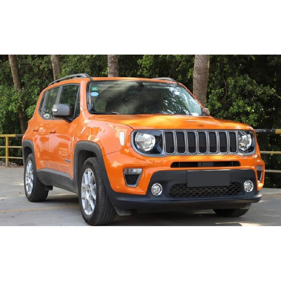 Front Headlight Lamp Cover Decor For Jeep Renegade + Carbon Fiber Grain