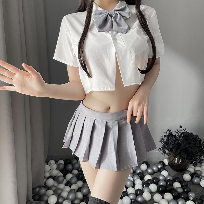 Sexy Sexy Student Dress Jk Uniform Pleated Skirt Seduction Cute Plaid Suit Sailor Role Performance