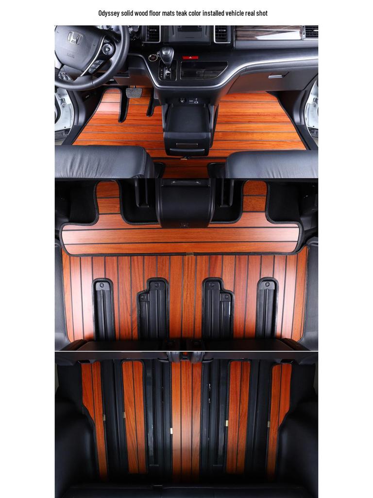 Solid Wood Floor Mats for 2022 Honda Odyssey Elysion 7-Seater, Fully Enclosed