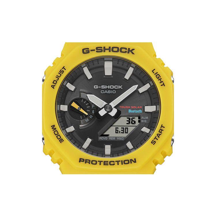 Casio G-Shock Classic Octagonal Carbon Fiber Core Protective Dual Display Waterproof Sports Quartz Watch Men watches Black GA-B2100C-9APR