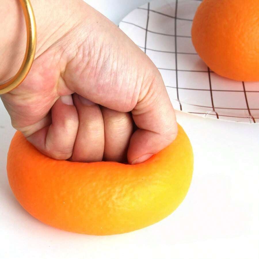 Superweiches Simulations-Orangen-Quetschspielzeug, langsamer Rückprall, Knet-StrRelief-Fidget-Spielzeug, tragbar