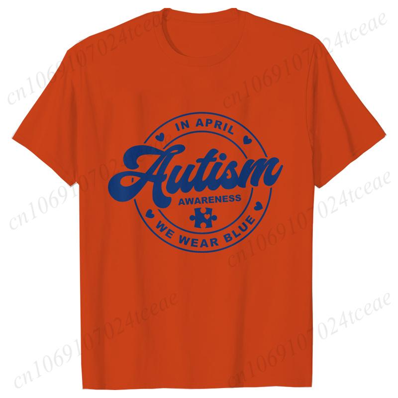 Basic Clothing Unisex Clothes Autism Awareness Print T Shirt Trend Summer Tops Fashion Short Sleeve Tees Autism Graphic Tshirt