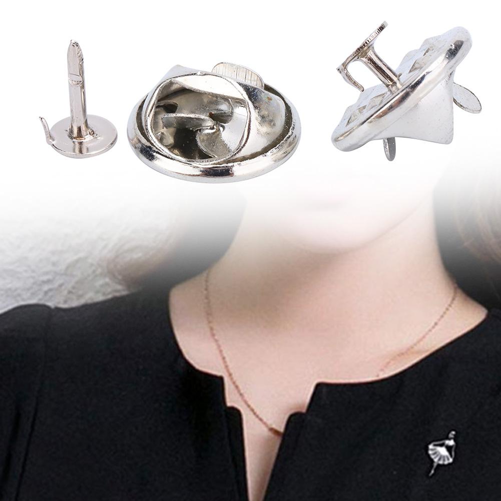 100Pcs/Set Brooch Clasp Tie Tacks Jewelry Findings DIY Crafts Making Accessory