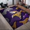 Minnesota Vikings2 Flanellmuster Quadratischer Teppich, Läufer, Teppich für Wohnzimmer Schlafzimmer Sofa Spielzimmer Dekor, Rutschfeste Fußmatte