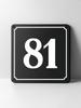 Metal House Number Sign, Black White Contrast, Outdoor Wall Decor for Home Street