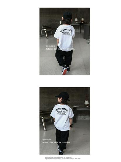 Chłopięcy T-shirt z krótkim rękawem na wiosnę