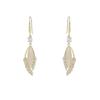 Fashion Exquisite Shiny Wheat Ear Leaf Earrings For Women Girls Elegant Light Luxury Earrings Jewelry Accessories Gifts